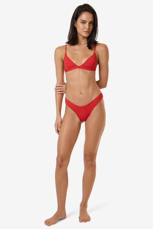 Thrills Zinnia Fixed Triangle Bikini Top Flame Red