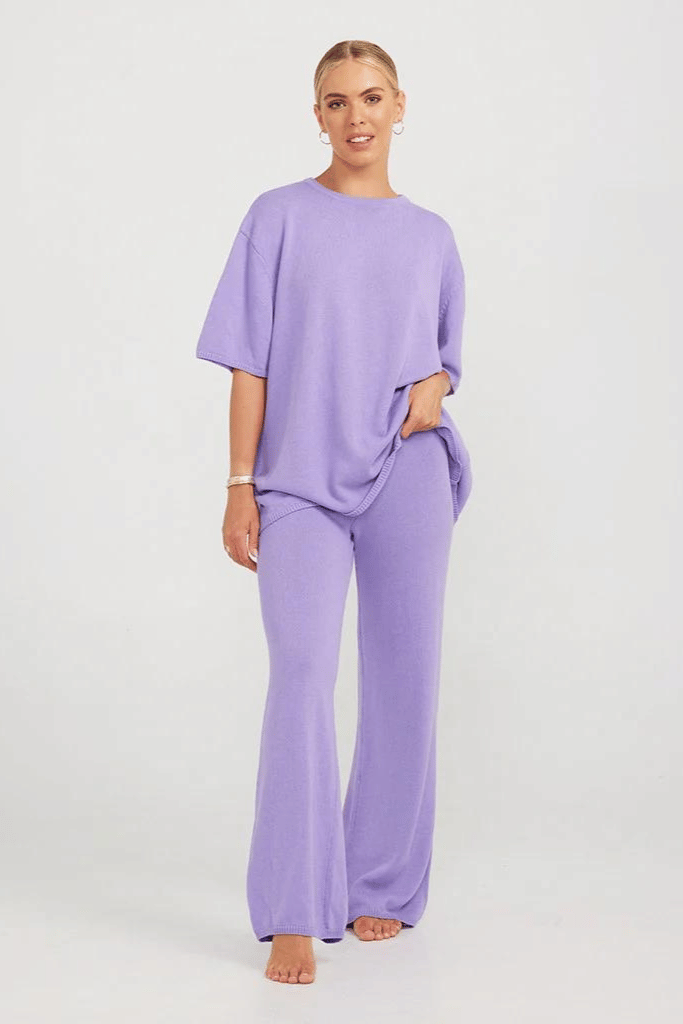 Charlie Holiday Everyday Knit Tee Lilac