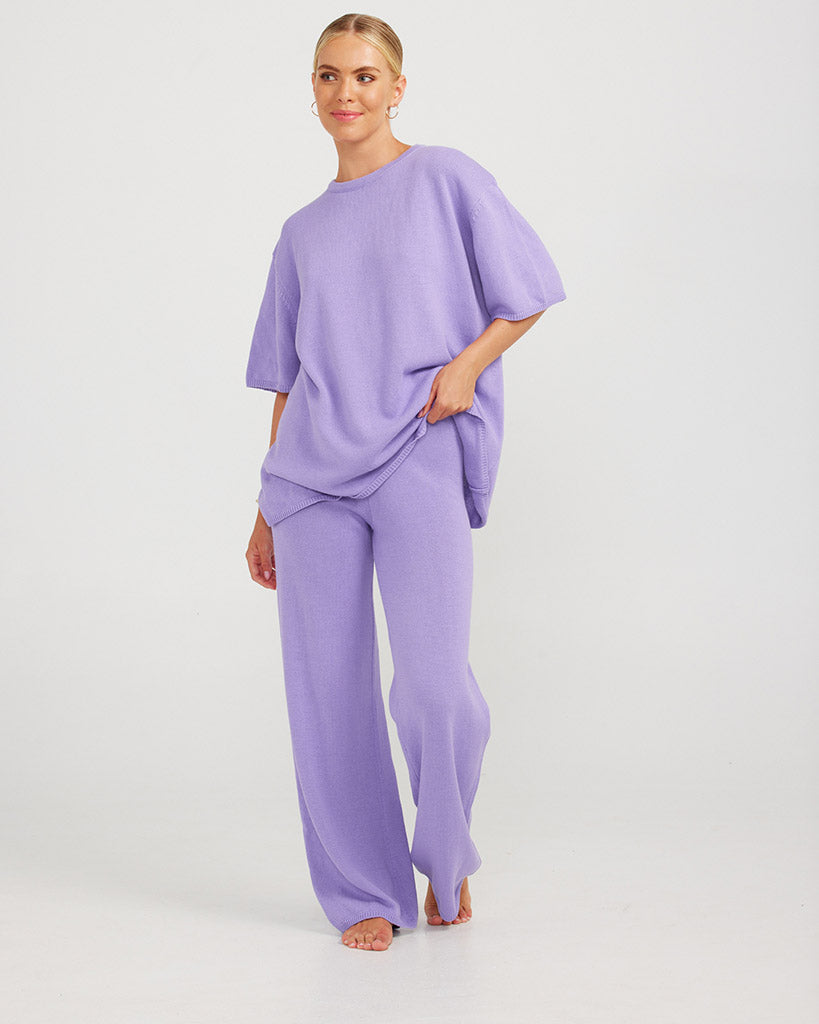 Charlie Holiday Everyday Knit Tee Lilac