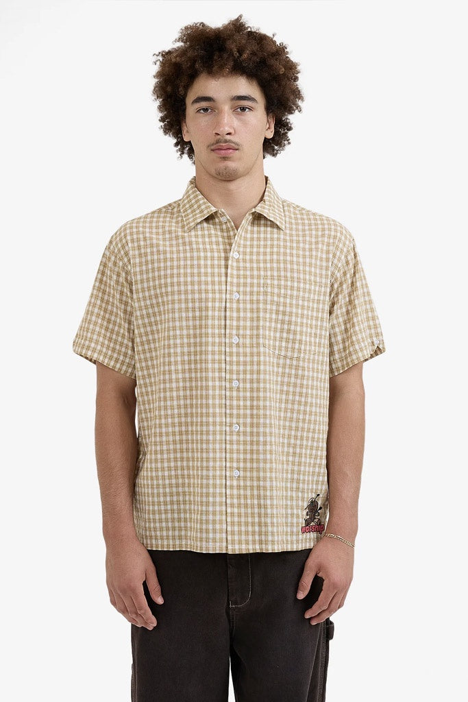 Worship Dejavoodoo  Short Sleeve Shirt Popcorn Yellow