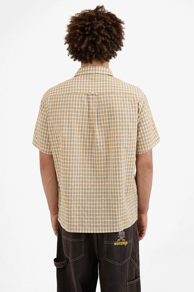 Worship Dejavoodoo  Short Sleeve Shirt Popcorn Yellow