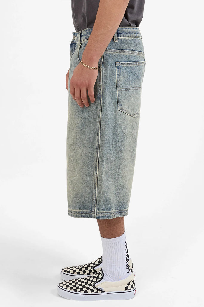 Worship Garbage Grime Dozer Jeanshort Garbage Grime Blue