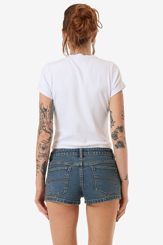 Worship Womens Cherio Teeny Tee White