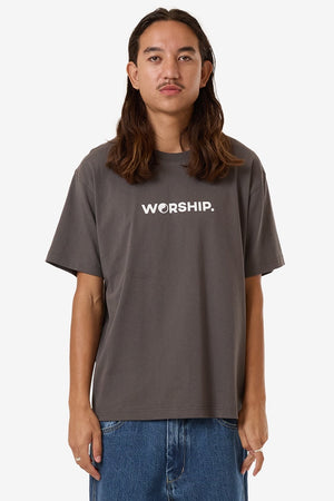 Worship Core Logo Tee Worn Black