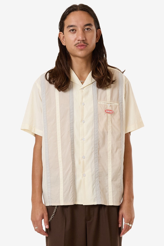 Worship Cheerio Panel Bowling Shirt Bone