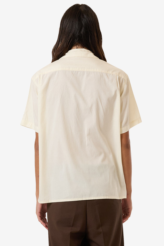 Worship Cheerio Panel Bowling Shirt Bone