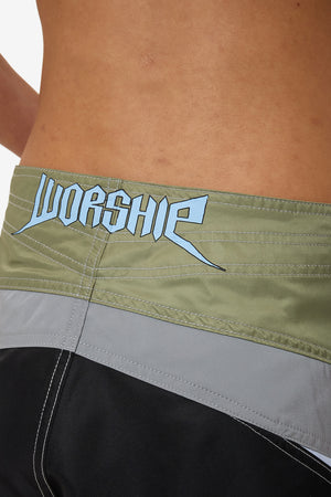 Worship Sourcery  Long Boardshort Total Eclipse