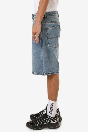 Worship Chalice Lounger Jean Short Storm Blue