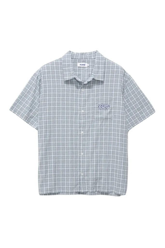 XLARGE WALL CHECK SS SHIRT BLUE