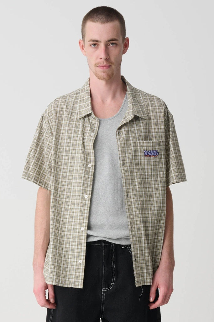 XLARGE WALL CHECK SS SHIRT SWAMP