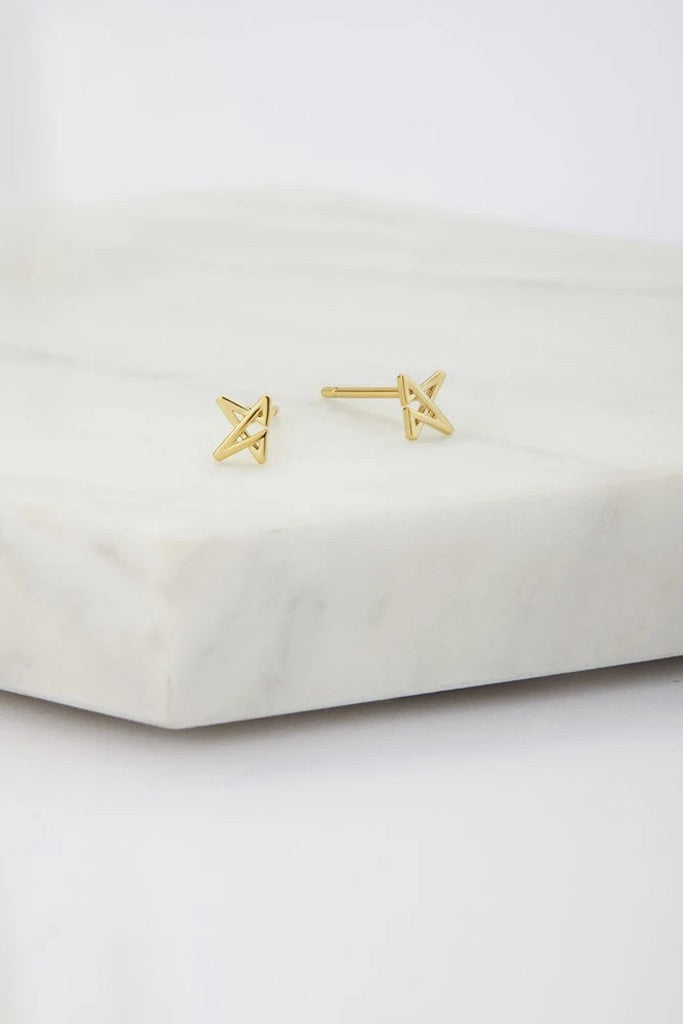 Zafino Amelia Stud Earring - 925 Sterling Silver - Gold