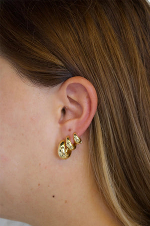 Zafino Steph Earring - Med Gold