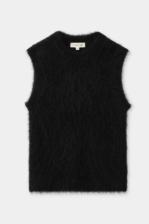 Assembly Hunter Alpaca Cropped Knit Vest Black