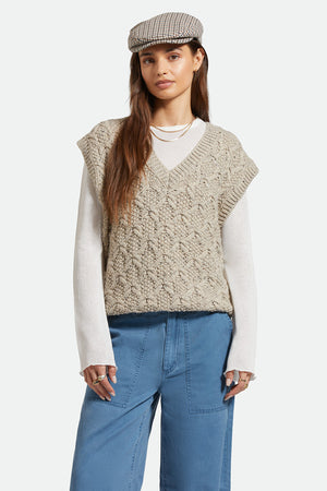 Brixton Lafayette Oversized Sweater Ve Marled Beige