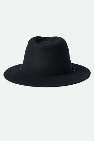 Brixton Wesley Weather Guard Packable Fedora Black