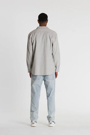 Crate Mason Check Cord Shirt Grey