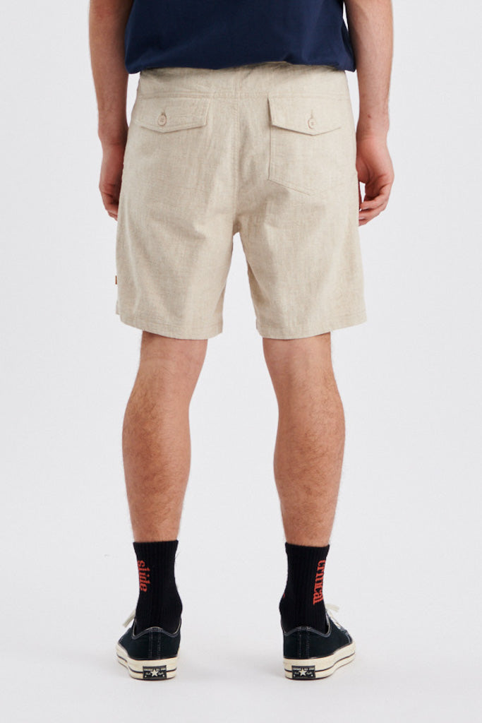 Critical Slide Cruiser Linen Short Ecru