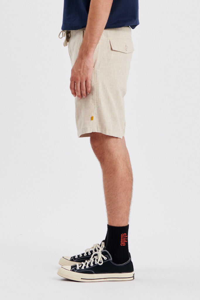 Critical Slide Cruiser Linen Short Ecru