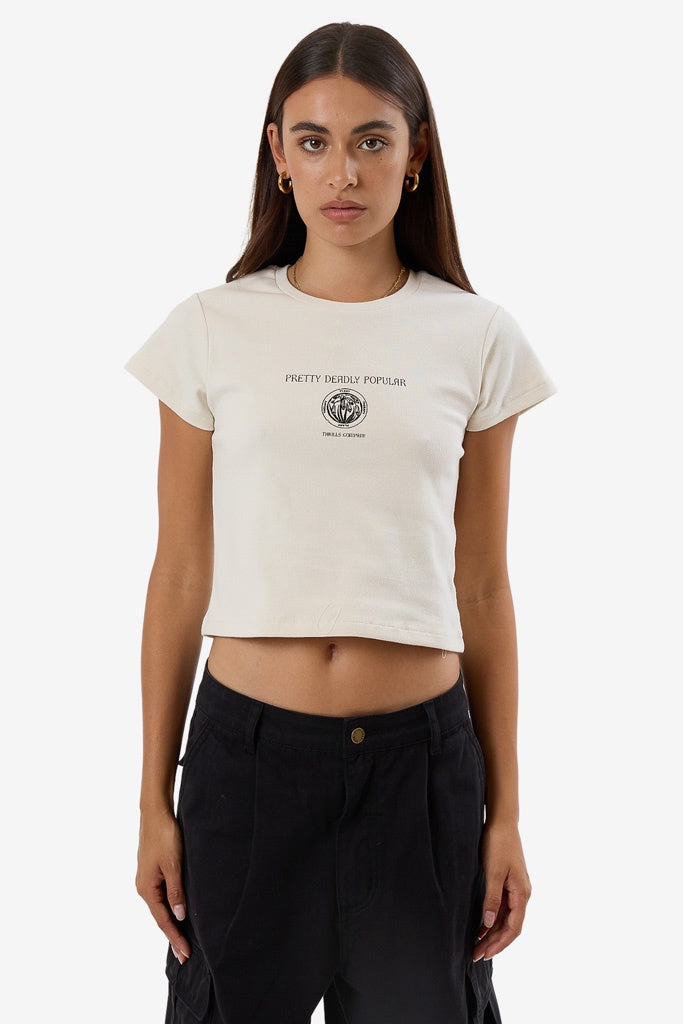 Thrills Deadly Posy Mini Tee Heritage White