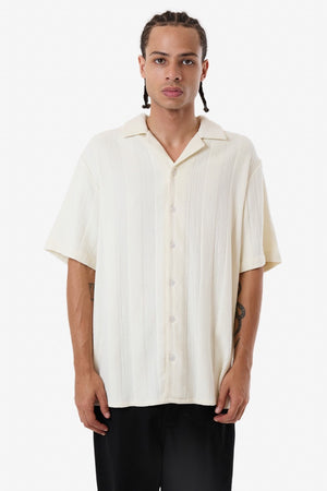 Thrills Evolution Bowling Shirt Dirty White