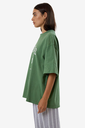 Thrills Hard Knocks Oversized Tee Elm Green Fade