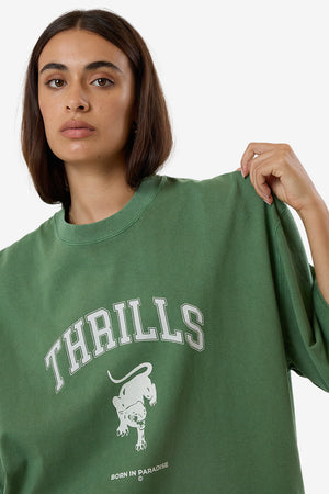 Thrills Hard Knocks Oversized Tee Elm Green Fade