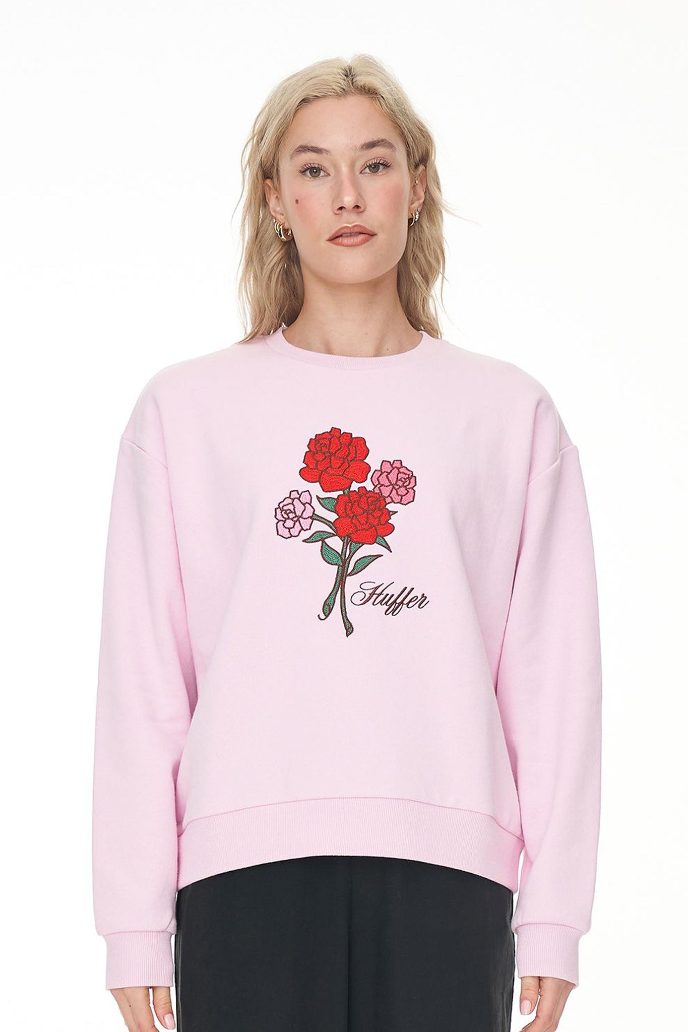 Huffer Slouch Crew 350/Rosy Bunch Blossom