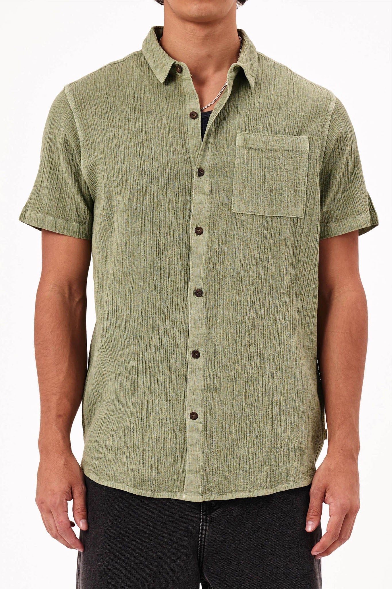 Rollas Bon Crepe Shirt Pistachio