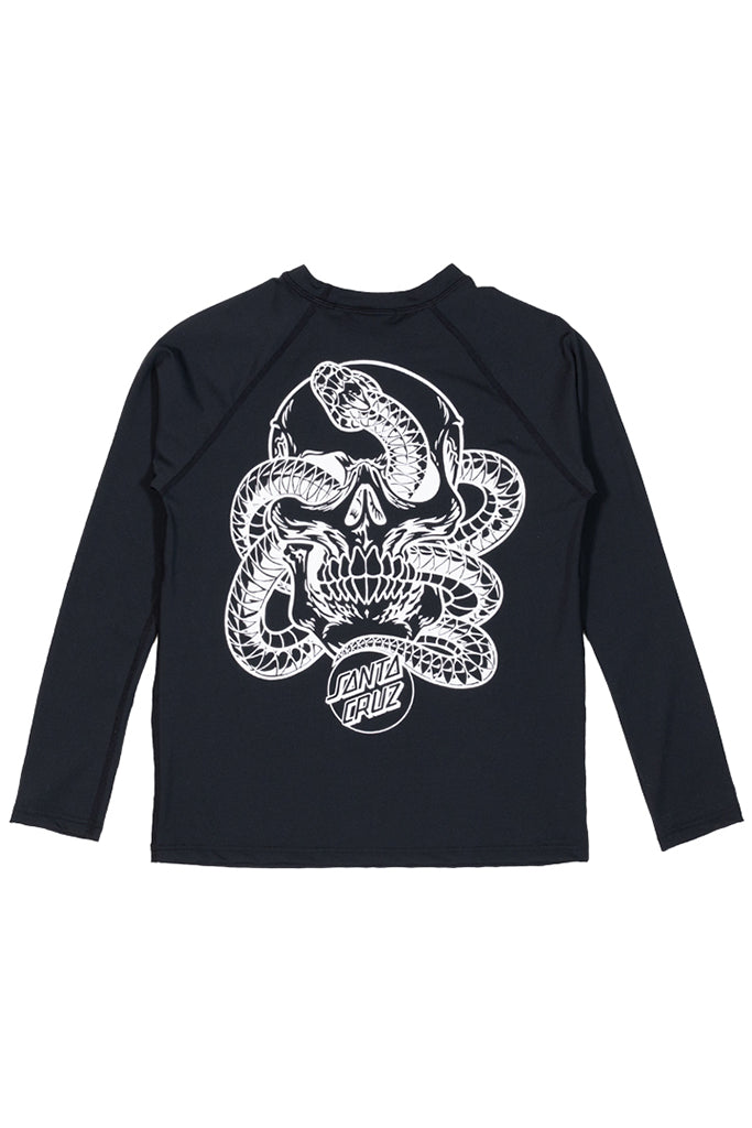 Santa Cruz Serpent Skull Mono Rash Guard Black