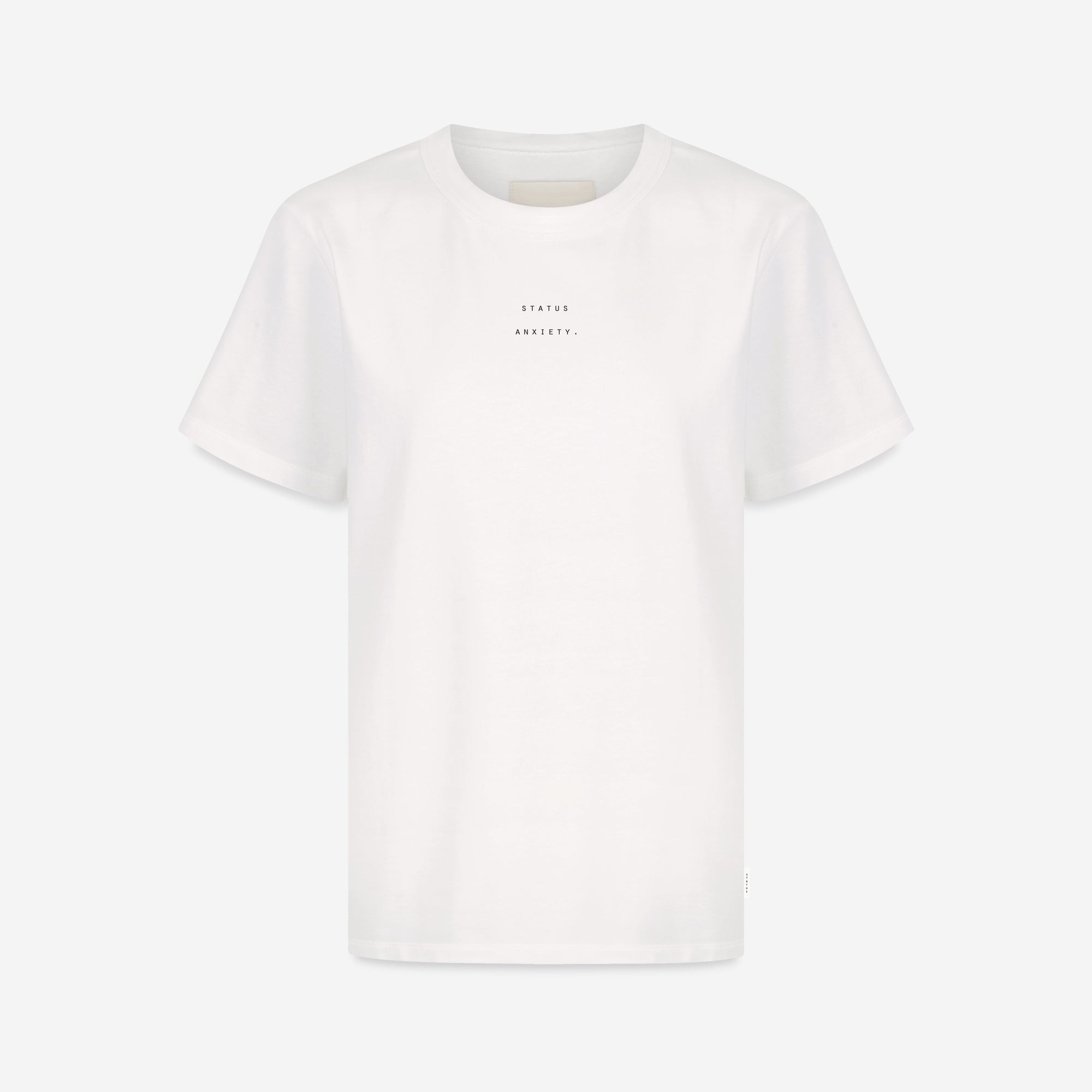 Status Anxiety Feels Right Logo Tee- Off White