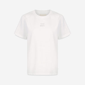 Status Anxiety Feels Right Logo Tee- Off White