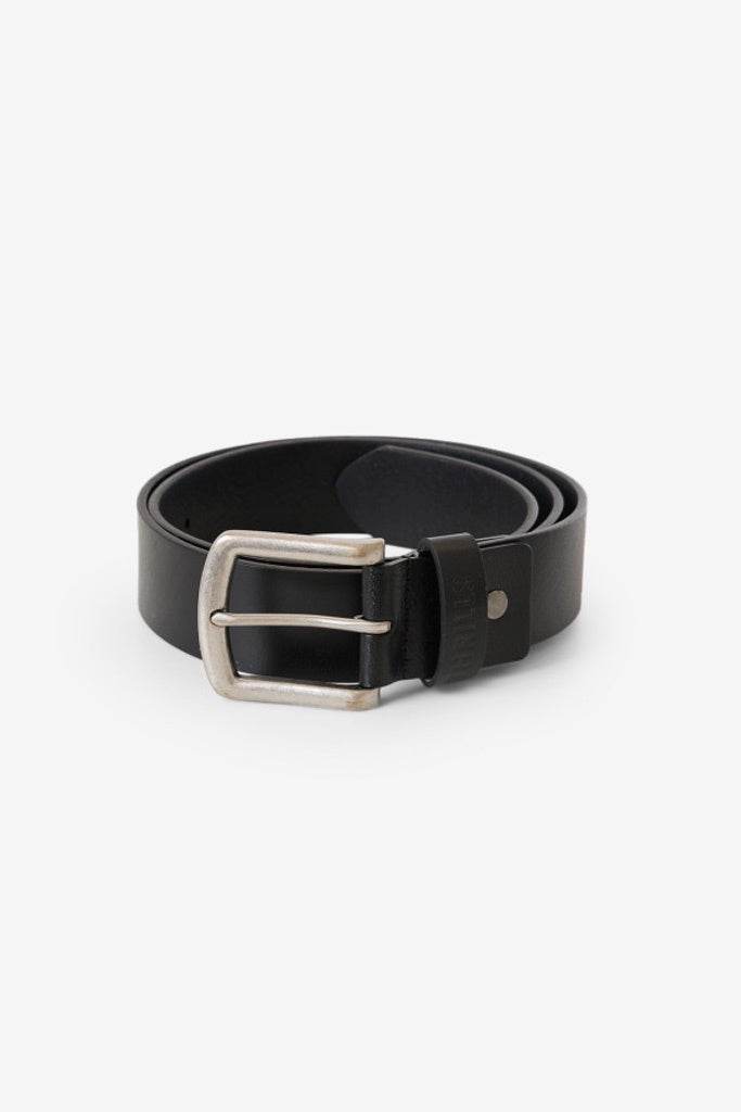 Thrills Leather Belt Black