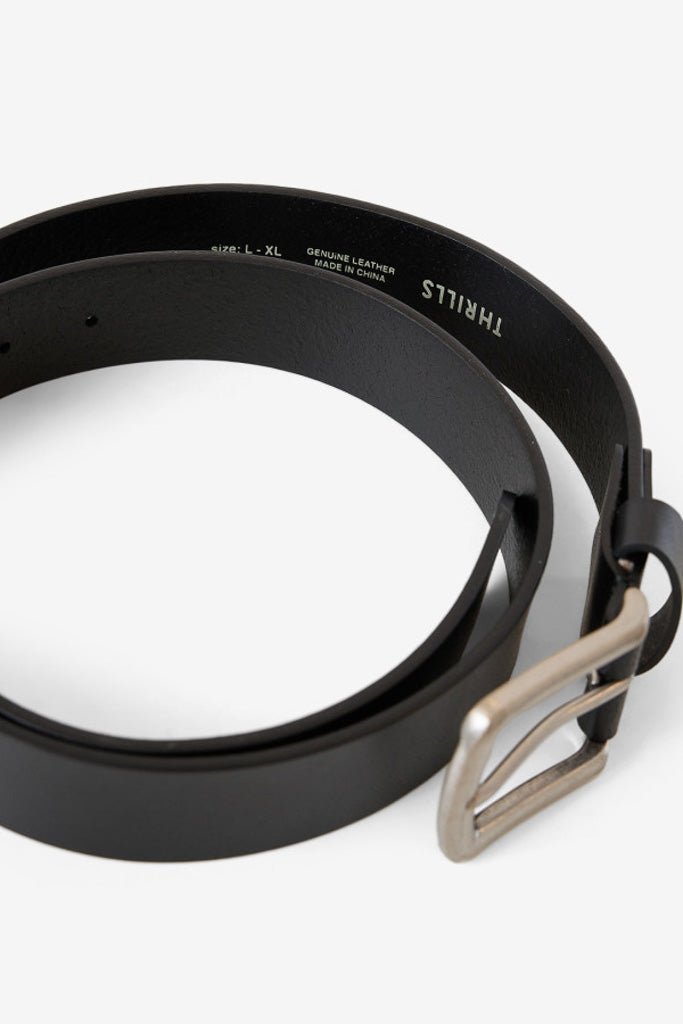 Thrills Leather Belt Black