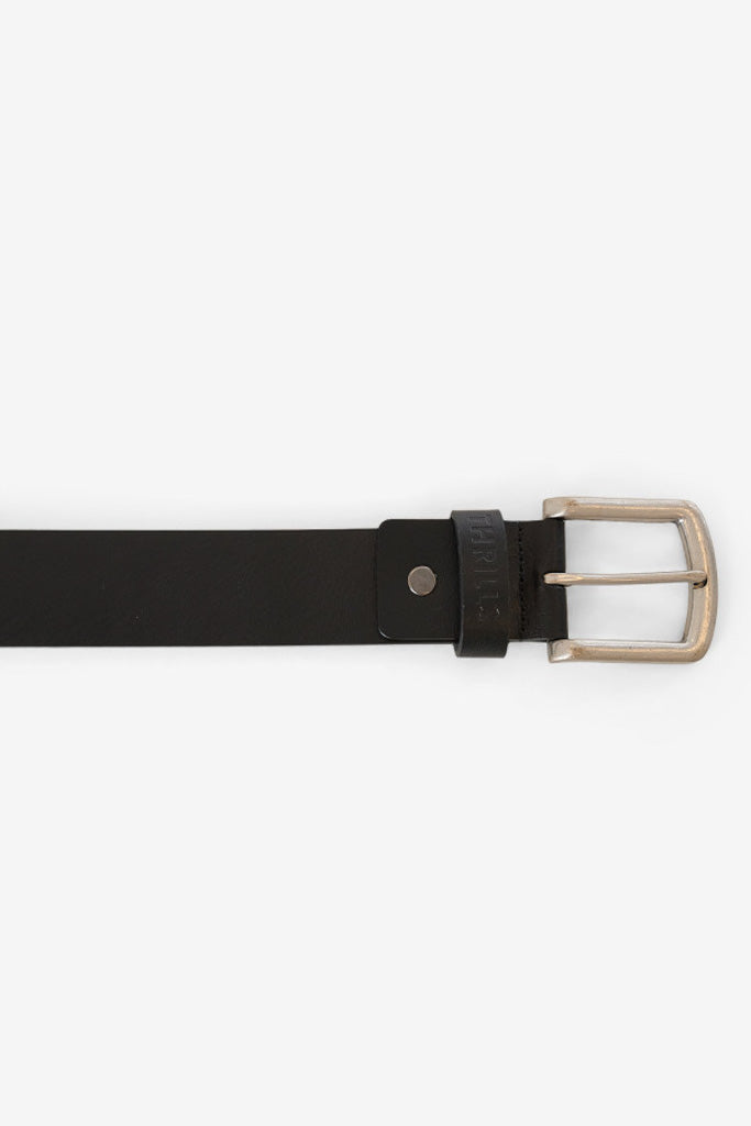 Thrills Leather Belt Black