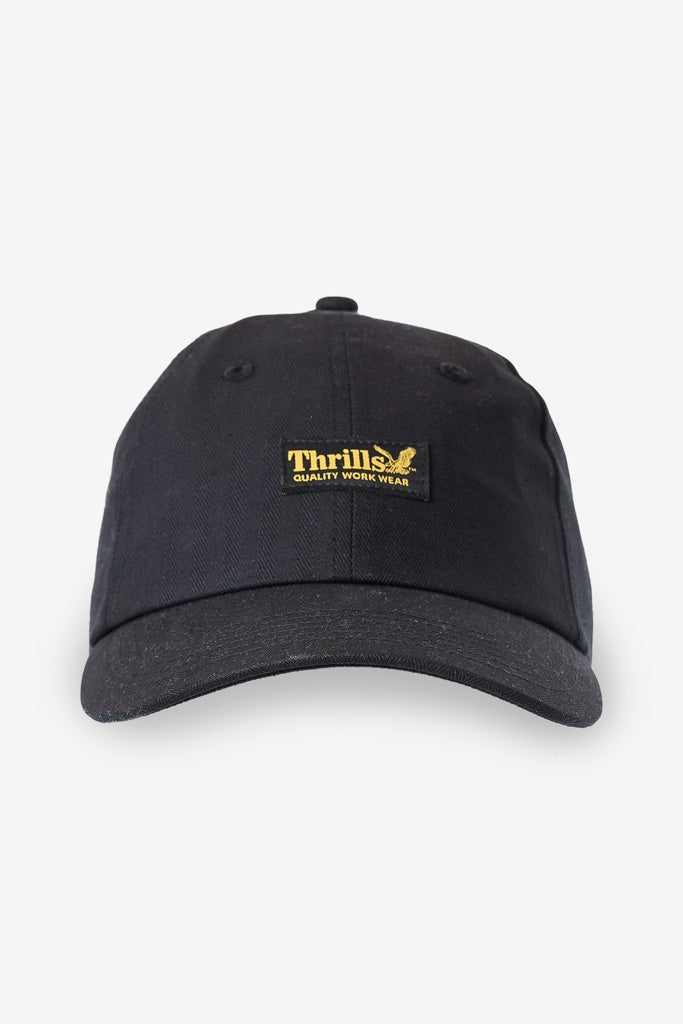 Thrills Union 6 Panel Cap Black Herringbone