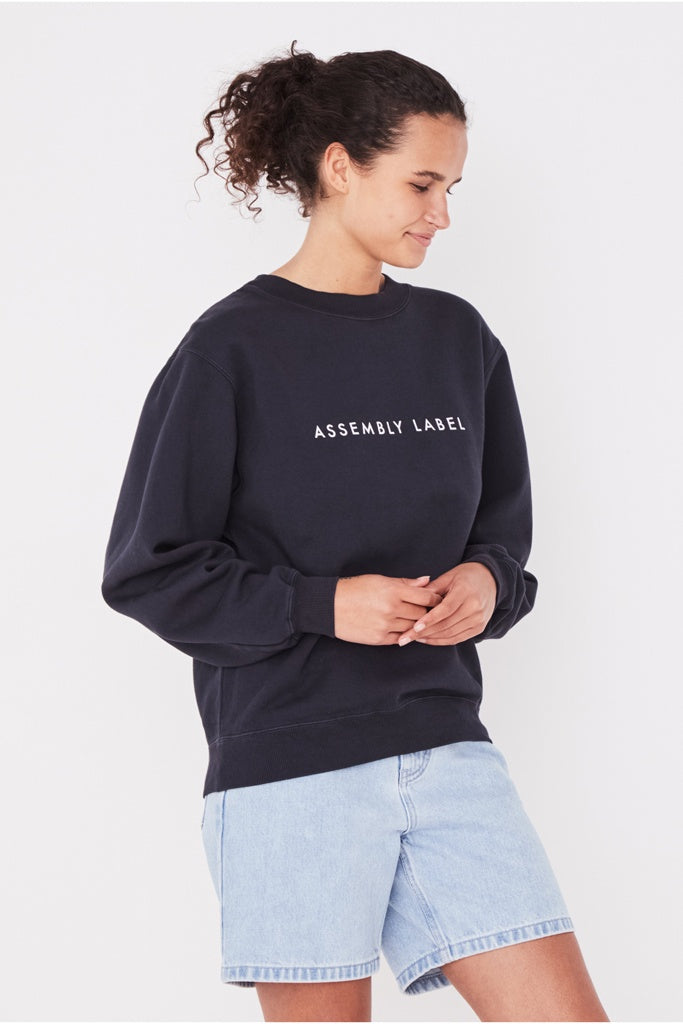 Assembly Logo Fleece Womens True Navy White