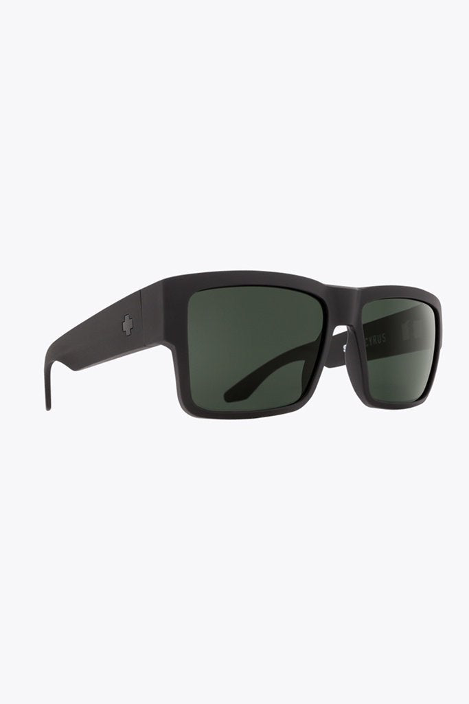 Spy Cyrus Soft Matte Black/Happy Grey Green Polarised