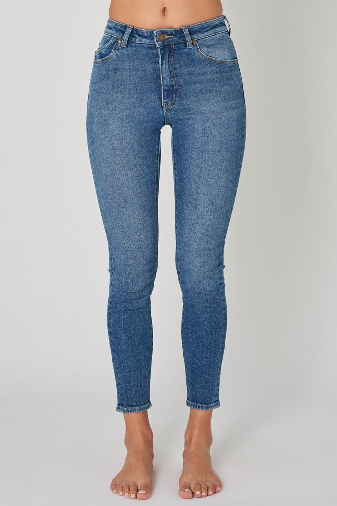 Rollas Mid Rise Skinny Westcoast Ankle Natalia Blue