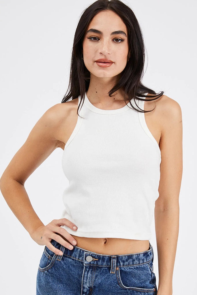 Abrand A Baby Rib Tank White Sand