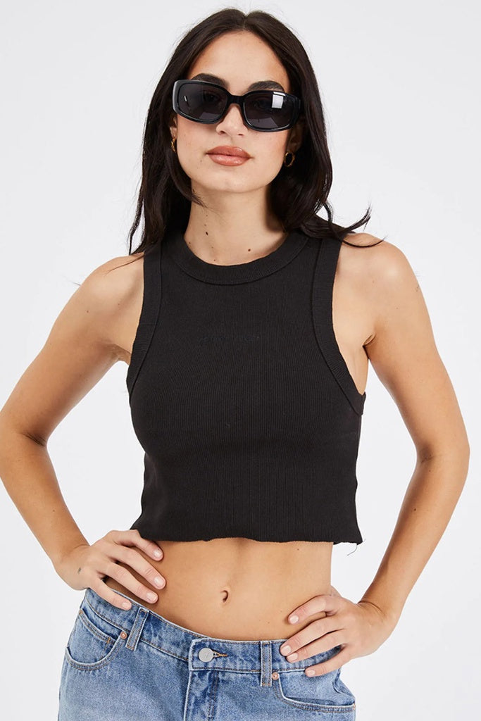 Abrand A Heather Singlet Black