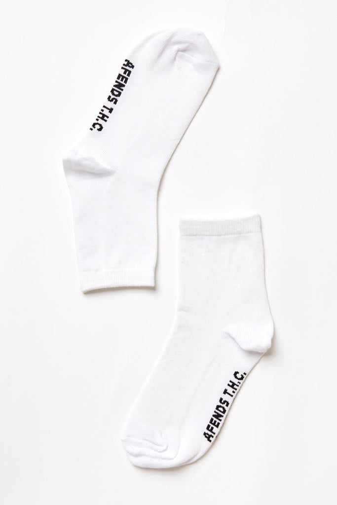 Afends All Time - Hemp Crew Socks - White