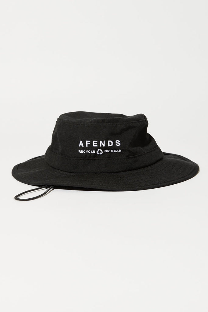 Afends Calico - Recycled Bucket Hat - Black