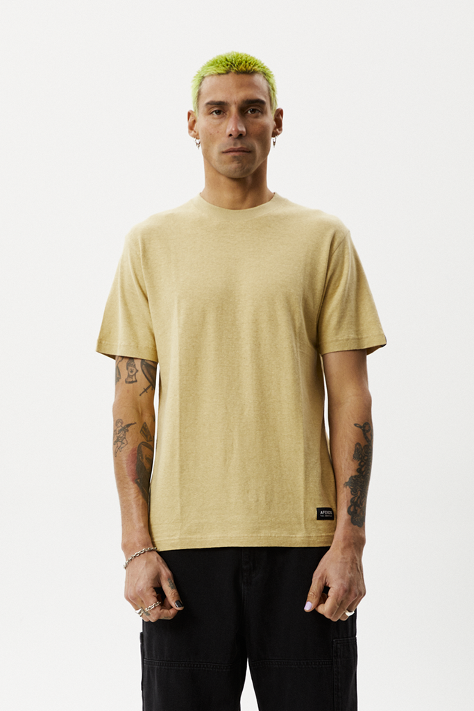 Afends Classic Hemp Retro Fit Tee Camel