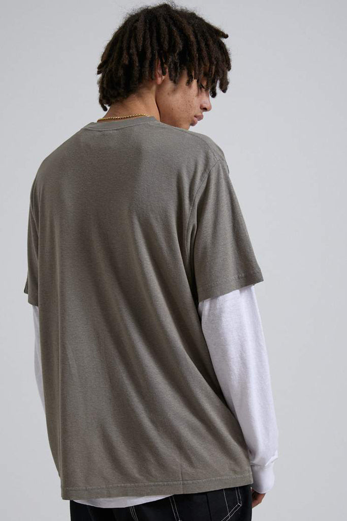 Afends Classic Hemp Retro Fit Tee Olive