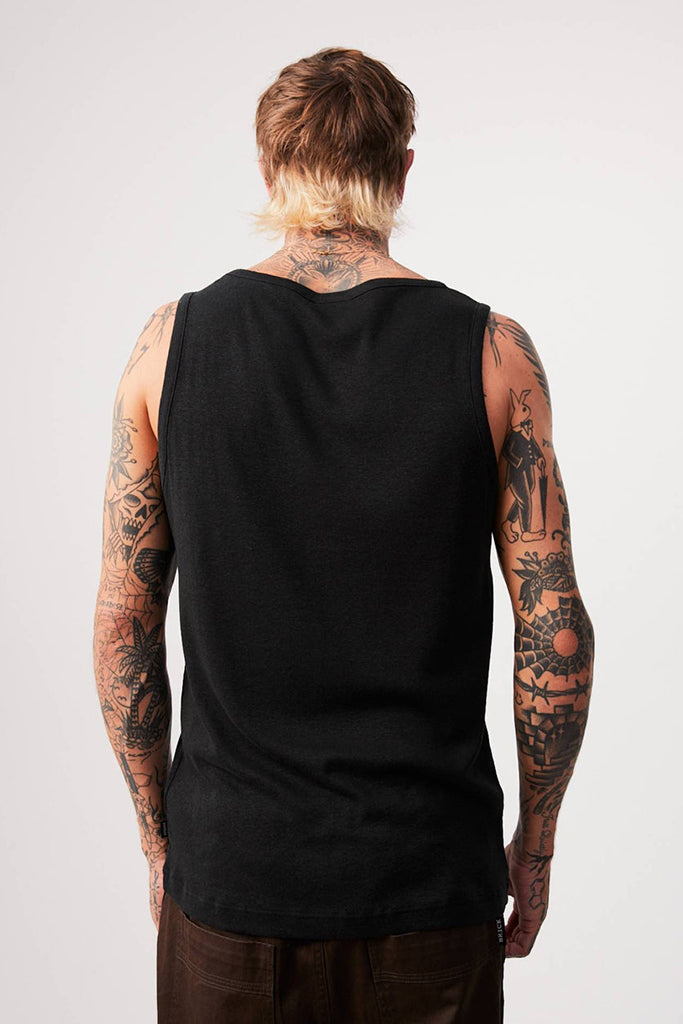 Afends Base - Hemp Singlet - Black