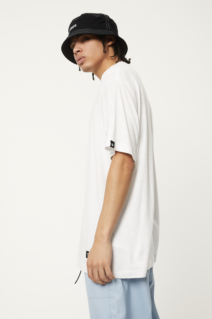 Afends Classic Hemp Retro Fit Tee White