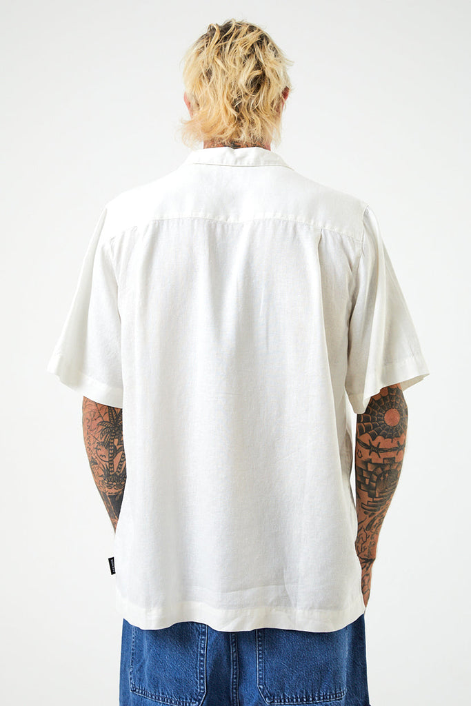 Afends Daily - Hemp Cuban Short Sleeve Shirt - White