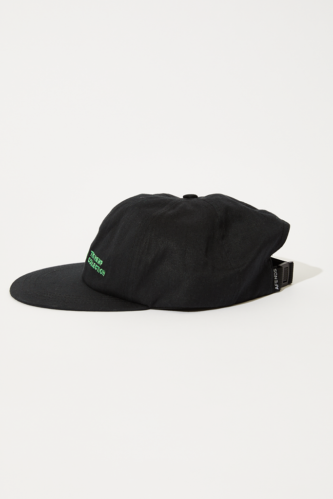 Afends Horizon - Recycled 6 Panel Cap - Black