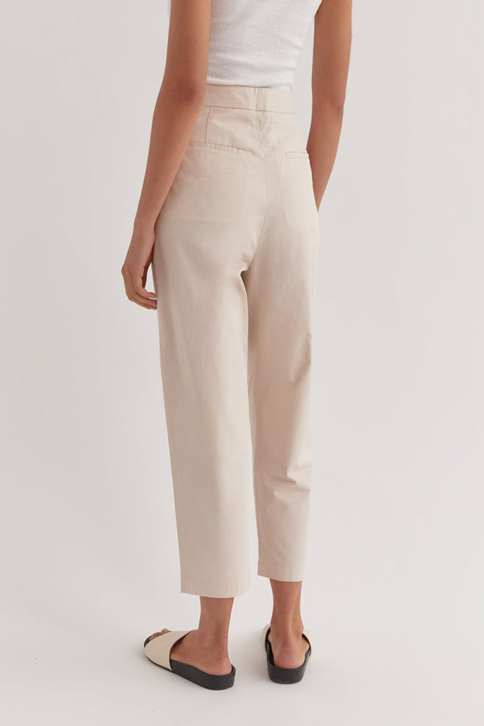 Assembly Agnes Cotton Pleat Pant Stone