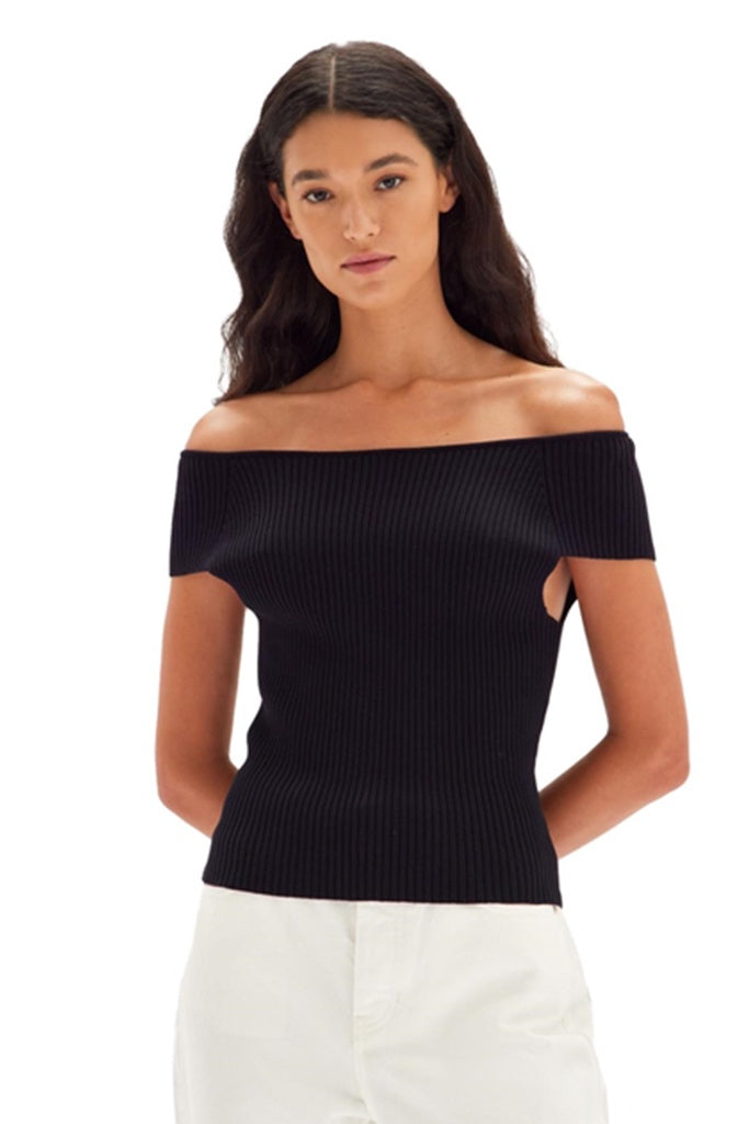 Assembly Lillian Knit Top Black